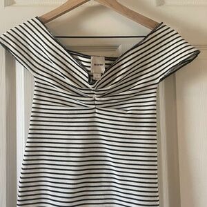 Anthropologie “Maeve” Striped Off The Shoulder Top